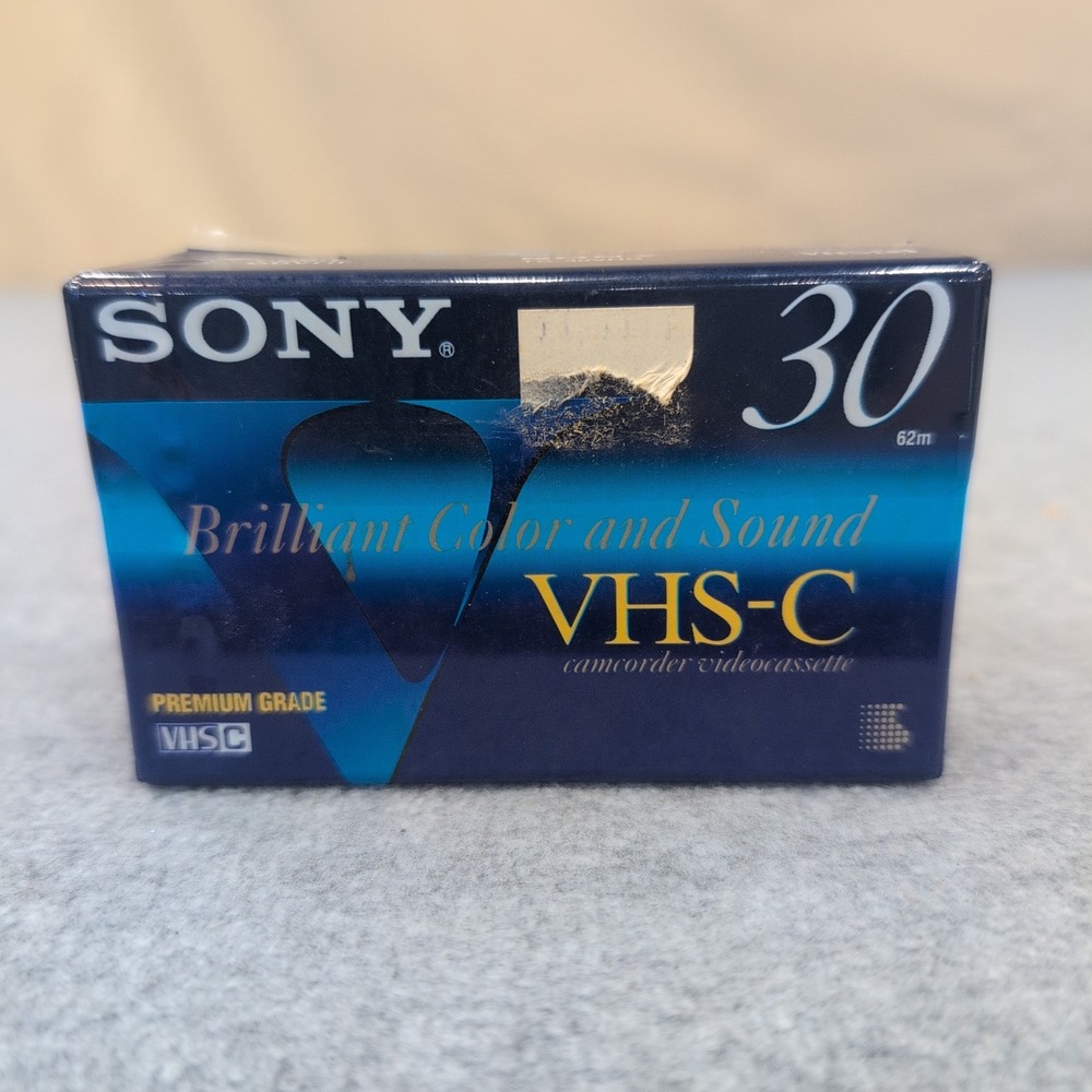 Sony 30 Minute VHS C Camcorder Videocassette Premium Grade Brilliant Color - Picture 1 of 2